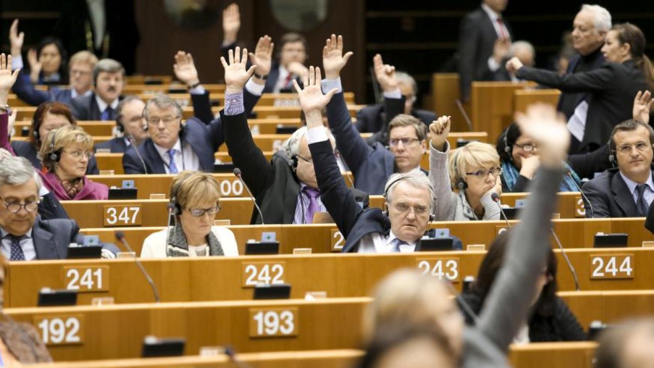 Omröstning i EU-parlamentet. Arkivbild.