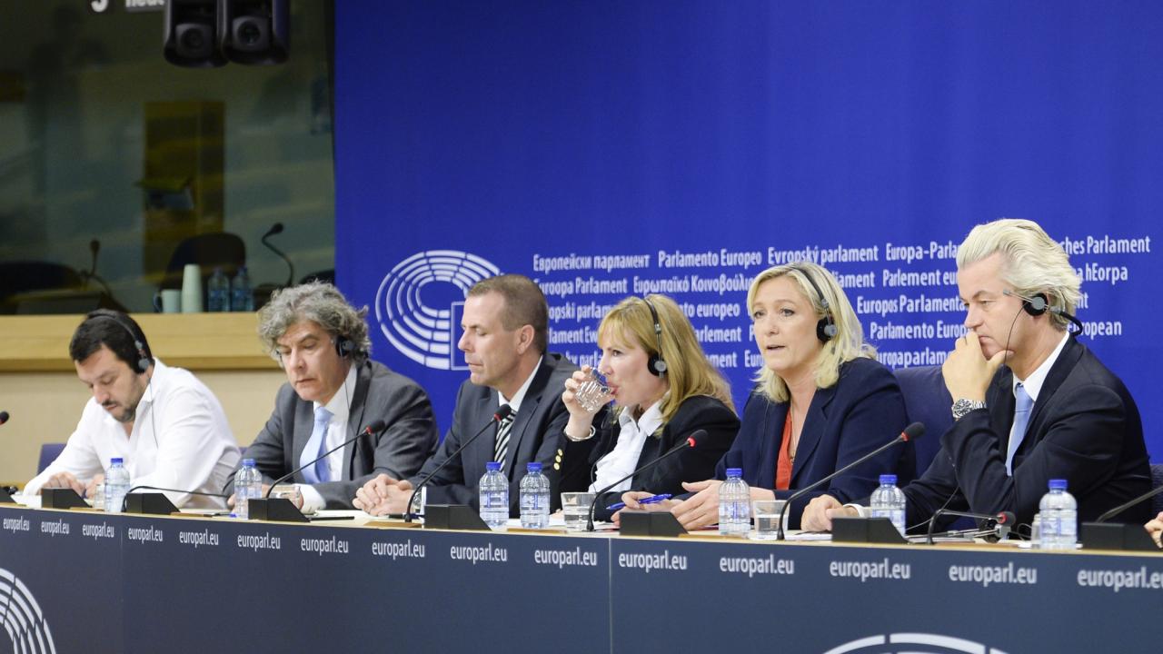 Den högerextrema ENF-gruppen är Europaparlamentets minsta med 35 ledamöter. Arkivbild.