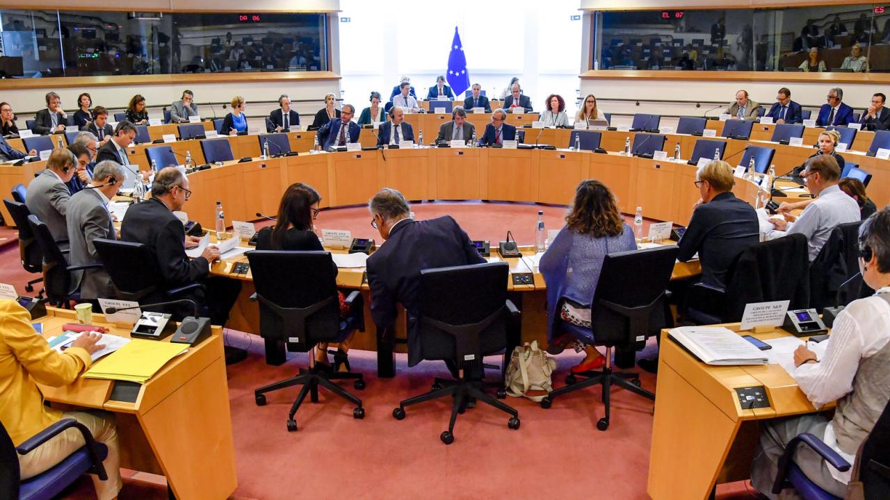 EU-parlamentets talmanskonferens består av talmannen och de politiska partigruppernas ledare. Arkivbild.