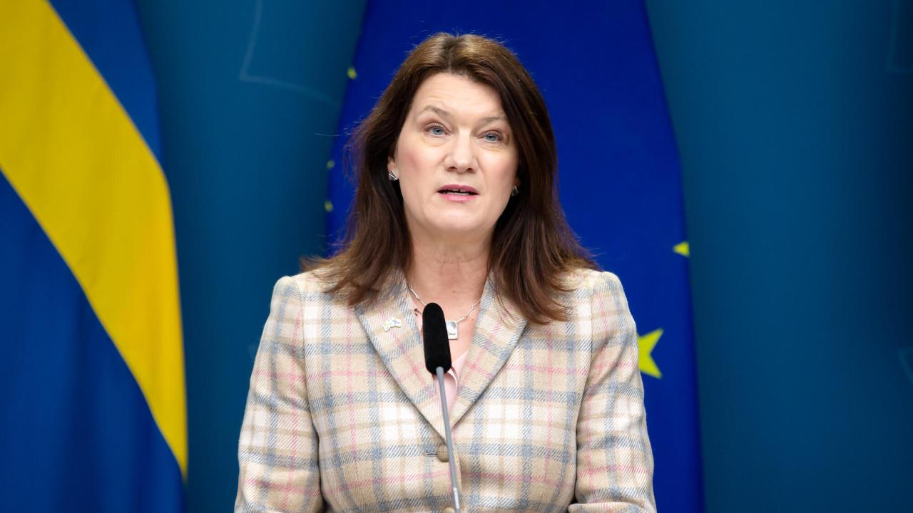 Sveriges utrikesminister Ann Linde (S) läste på onsdagen upp regeringens utrikesdeklaration i riksdagen. Arkivbild.