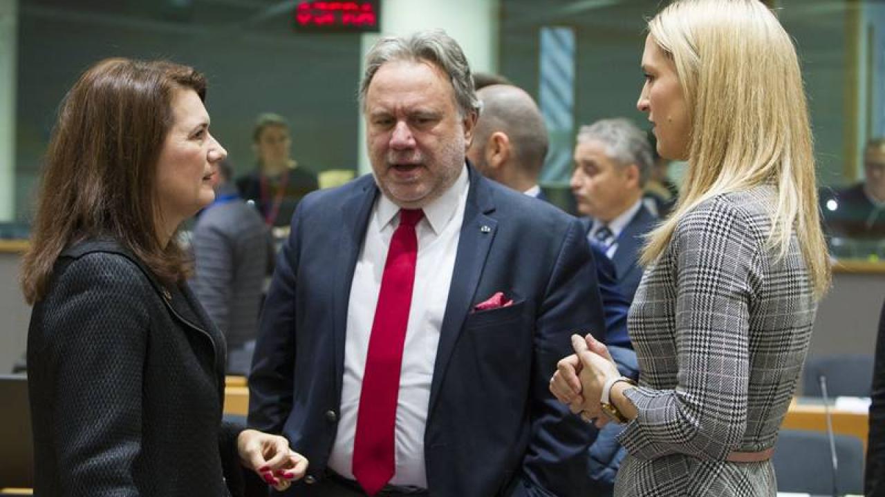 EU-minister Ann Linde diskuterar i veckan brexitvillkoren med George Katrougalos, Greklands EU-minister och Helen MCEntee, Irlands EU-minister.