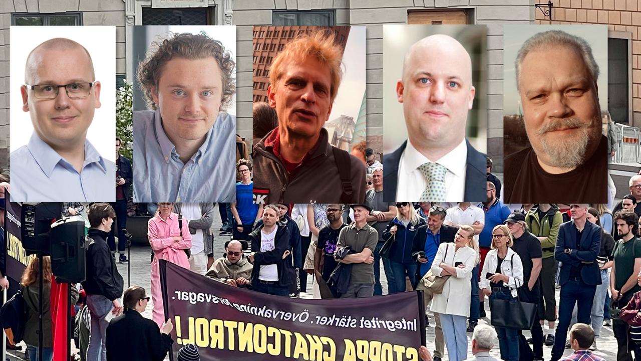 Karl Emil Nikka, Mattias Axell, Oscar Swartz, Erik Lakomaa och Henrik Alexandersson.