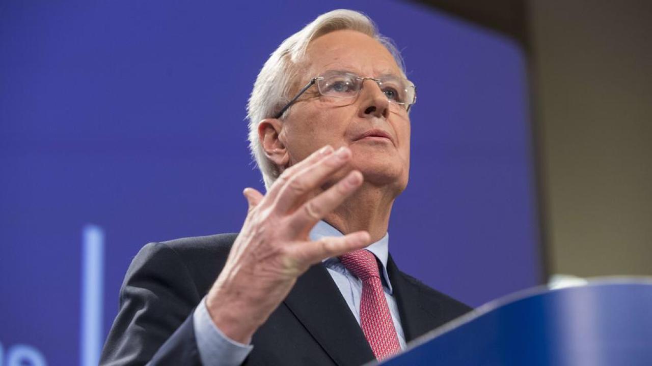 Förslaget från EU:s brexitförhandlare kan leda till ny gräns mellan Nordirland och övriga Storbritannien.  