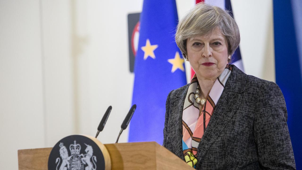 Storbritanniens premiärminister Theresa May. Arkivbild. 