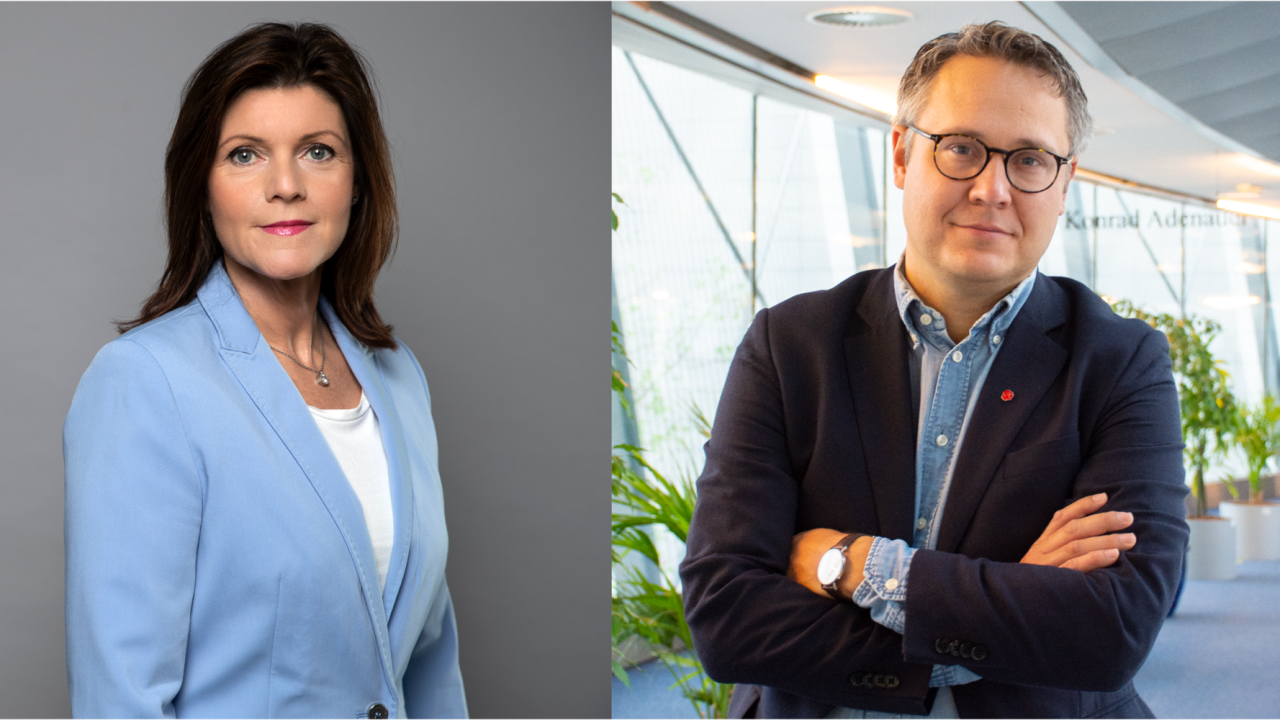 Arbetsmarknadsminister Eva Nordmark (S) och Europaparlamentariker Johan Danielsson (S).