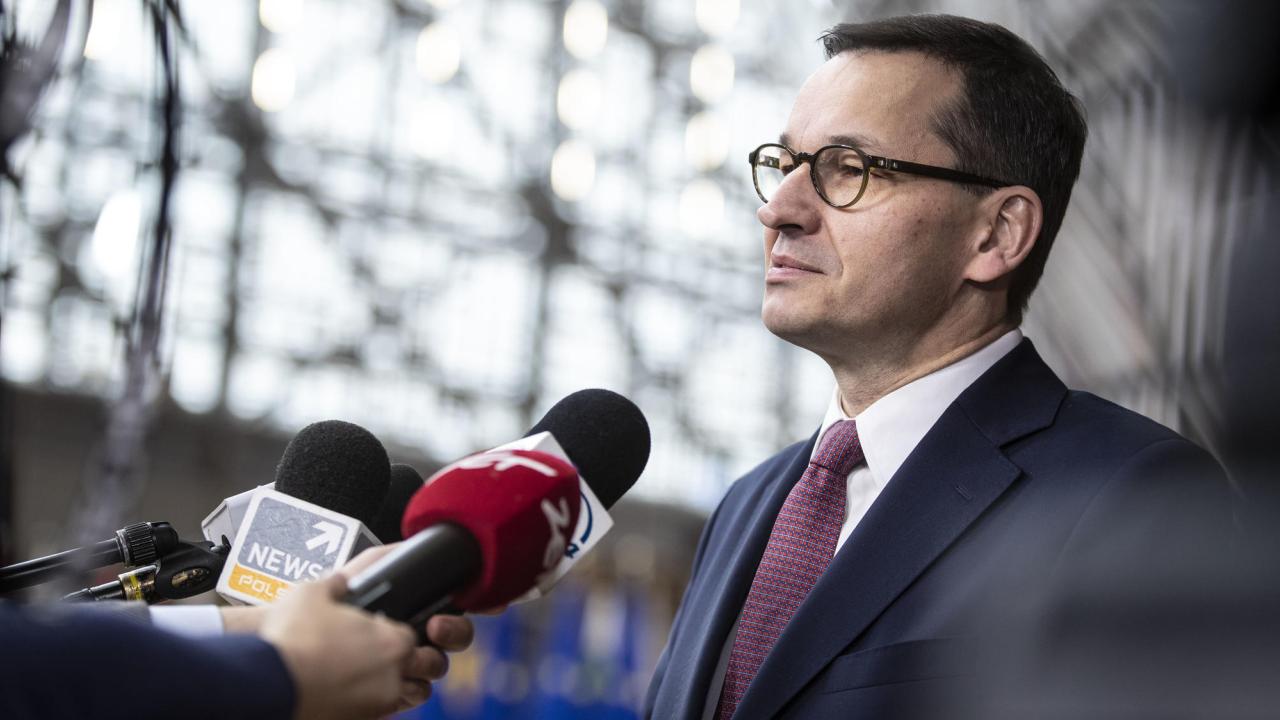 Polens premiärminister Mateusz Morawiecki. Arkivbild.