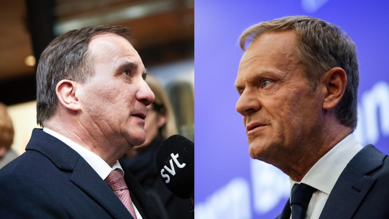 Dålig diplomati. Stefan Löfven (S) kritiserar Europeiska rådets ordförande Donald Tusk för tufft tweet riktat mot Donald Trump. 