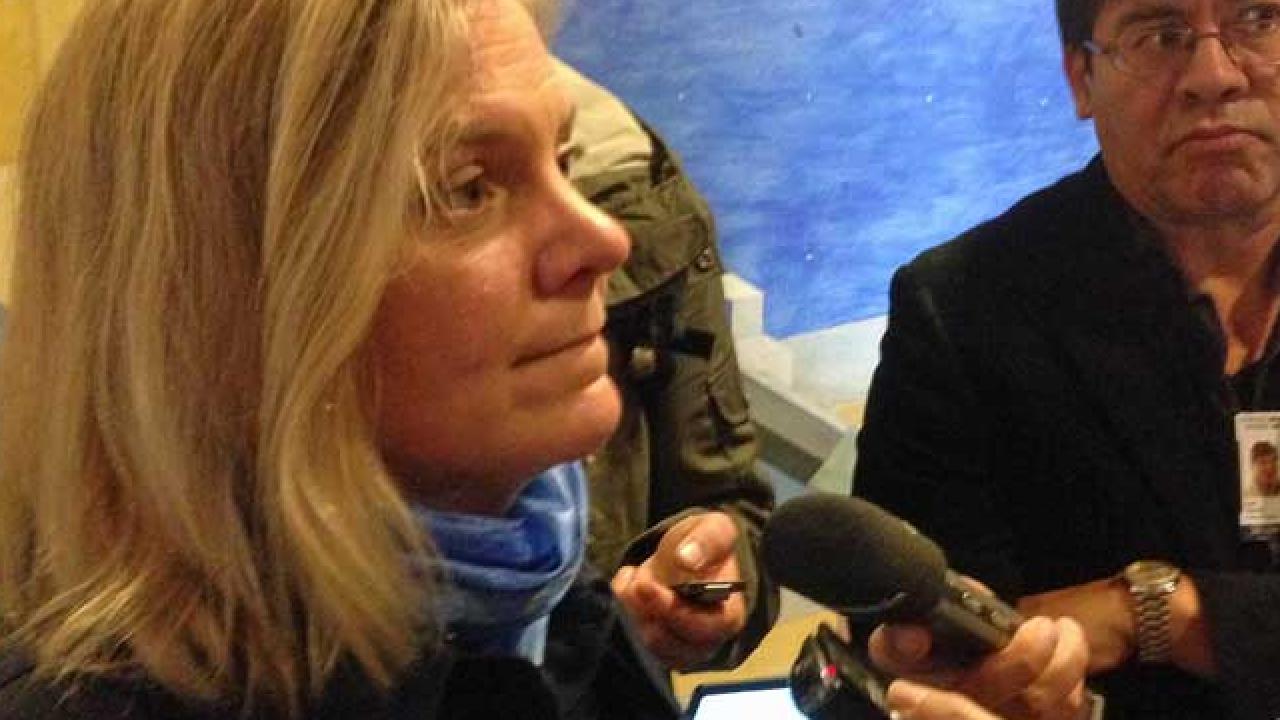 Finansminister Magdalena Andersson (S) vill inte ersätta den brittiska EU-avgiften med höjda medlemsavgifter för de länder som är kvar i unionen. Arkivbild.