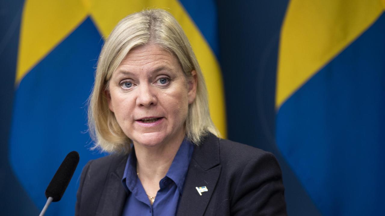 Avgående statsminister Magdalena Andersson (S) informerade på onsdagen EU-nämnden om regegeringens ståndpunkter inför fredagens EU-toppmöte. Arkivbild. 
