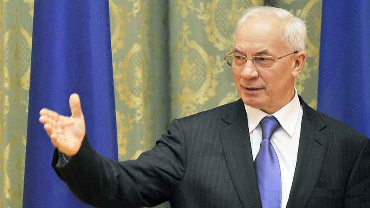 Den ukrainske premiärministern Mykola Azarov kräver ersättning för att gå med på att underteckna EU-avtalet. Arkivbild.
