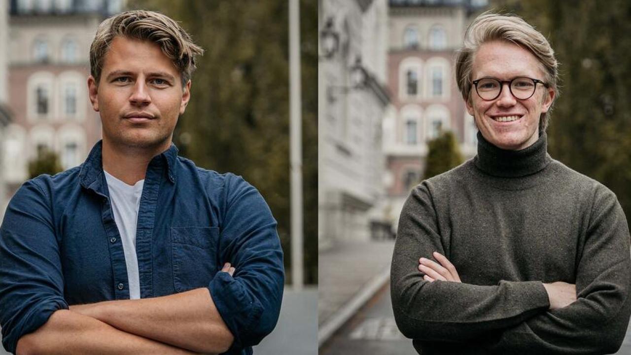 Olle Johnsson och Alex Nilsson, Liberala Ungdomsförbundet.