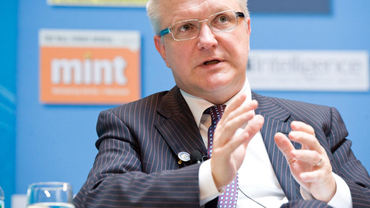 EU-kommissionär Olli Rehn på IMF-möte i Washington i helgen.