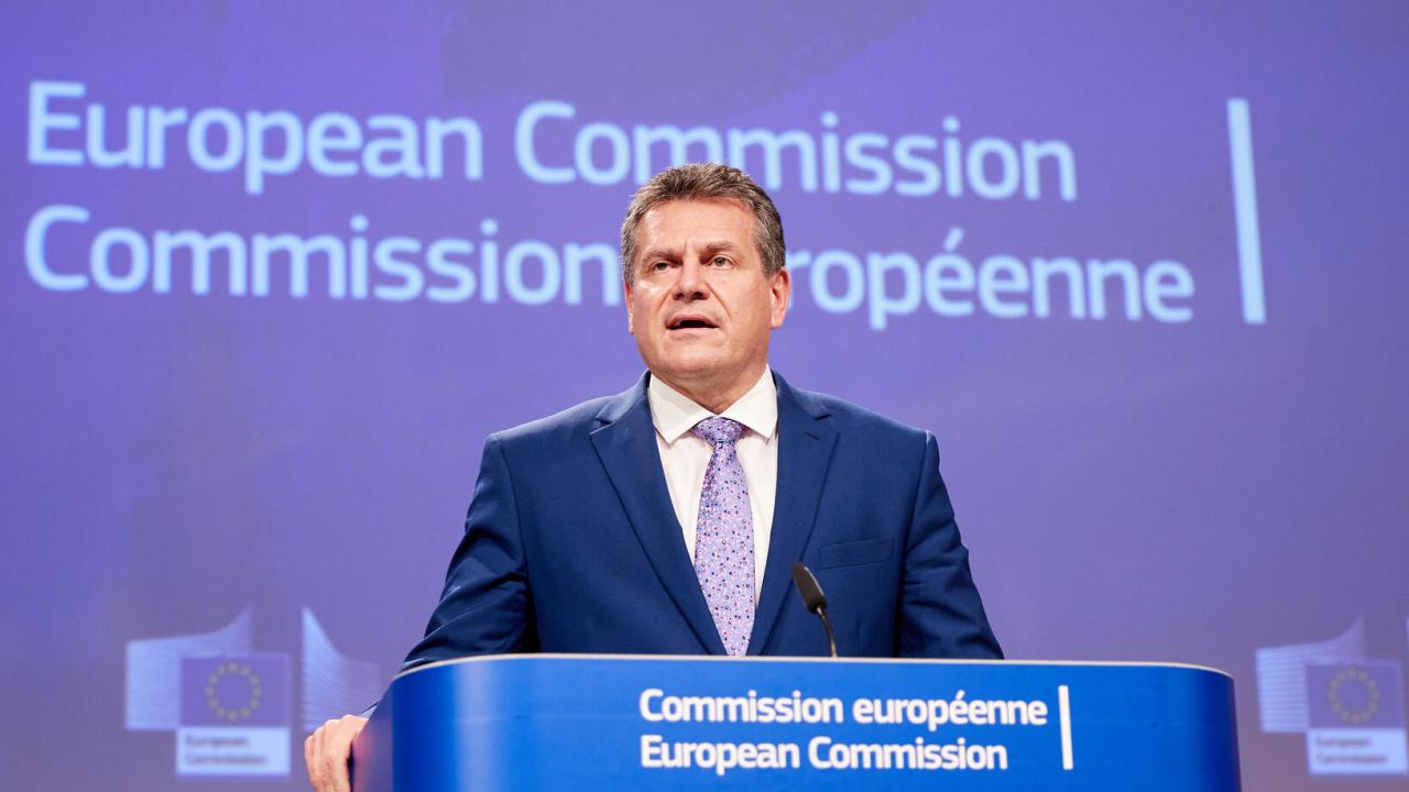 EU-kommissionär Maroš Šefčovič.
