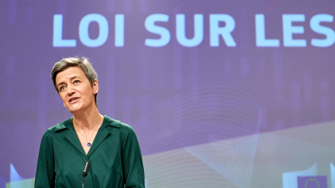 EU:s digitaliseringskommissionär Margrethe Vestager, en dansk liberal.