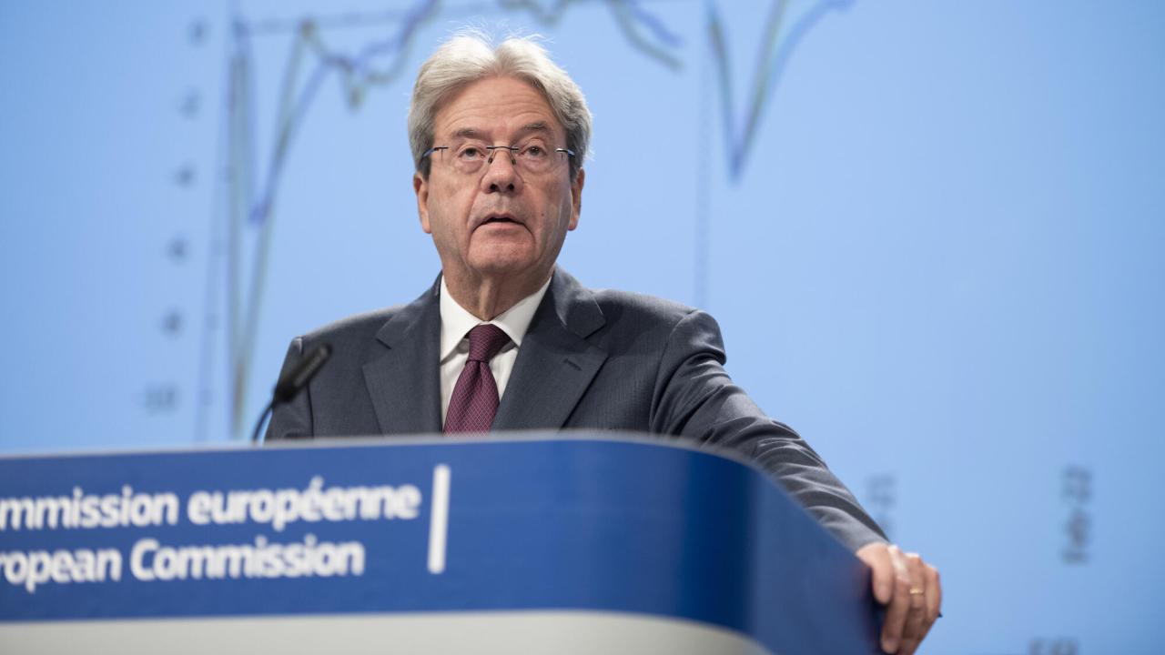 EU:s ekonomikommissionär Paolo Gentiloni.