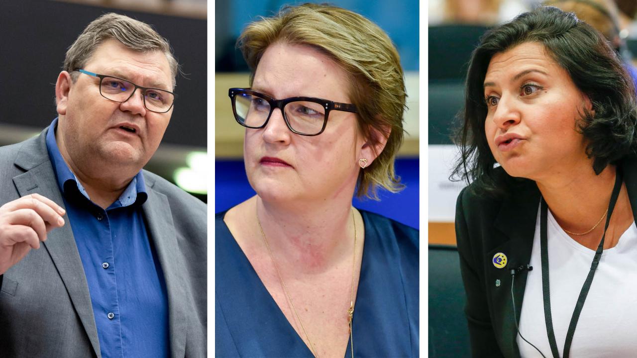 Lundgren (SD) håller med EU-kommissionen om att Ungerns undantagslagar inte bryter mot EU-regler, medan  Karlsbro (L) och Al-Sahlani (C) är kritiska. 