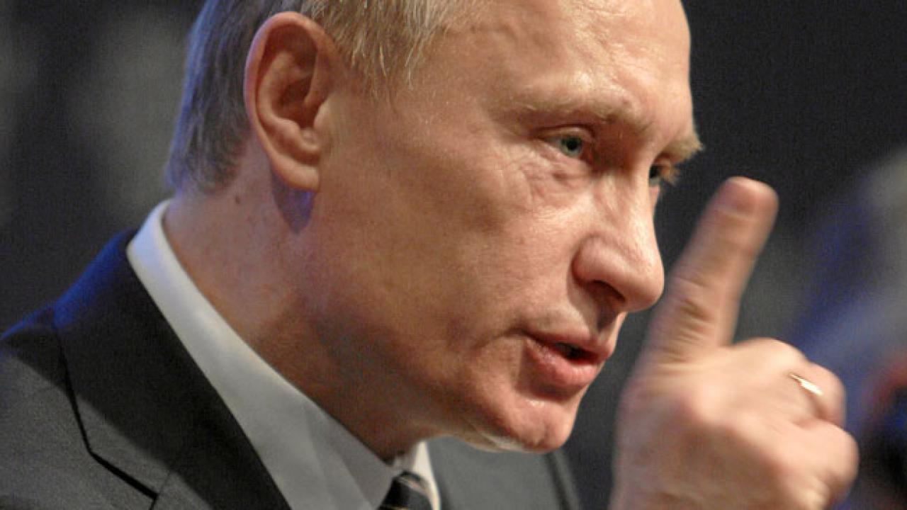 Rysslands president Vladimir Putin anklagas för att starta ett handelskrig mot Ukraina. Arkivbild.