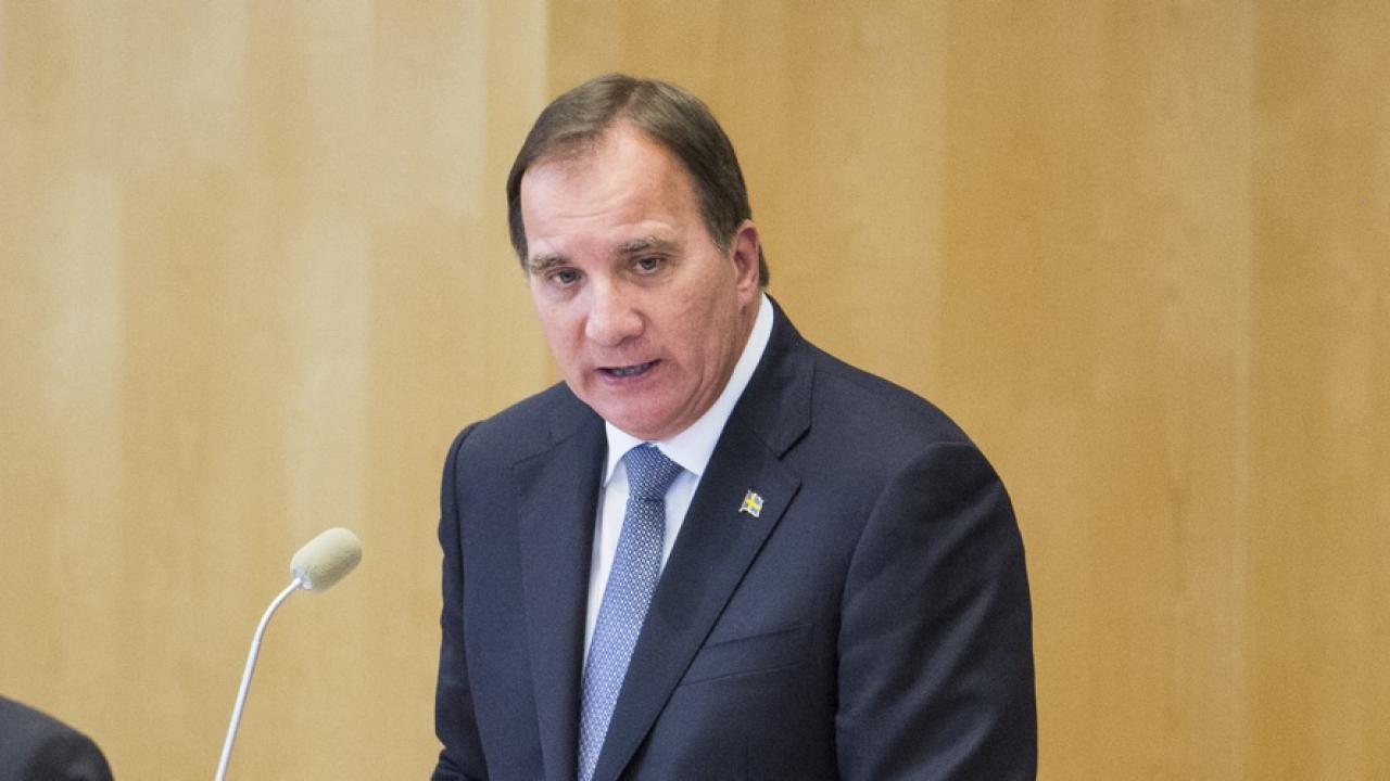 Statsminister Stefan Löfven (S) avger regeringsförklaringen i riksdagen. Arkivbild.