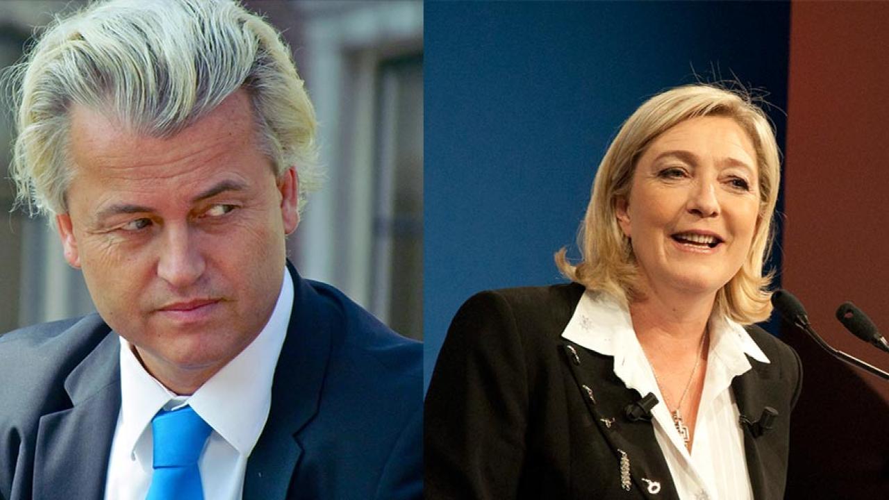 Geert Wilders och Marine Le Pen röner stora framgångar i Europa. Arkivbild.