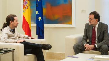 Pablo Iglesias och Mariano Rajoy