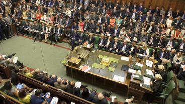 I kväll ska det brittiska parlamentet rösta om lagförslaget. Arkivild.