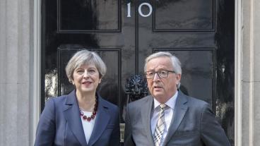 Storbritanniens premiärminister Theresa May vid förra veckans möte med EU-kommissionens ordförande Jean-Claude Juncker.