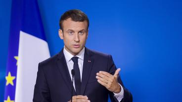Frankrikes liberale president Emmanuel Macron. Arkivbild.