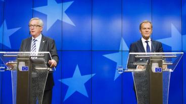 EU-kommissionens ordförande Jean-Claude Juncker och Europeiska rådets ordförande Donald Tusk.