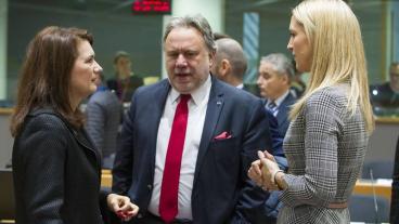 EU-minister Ann Linde diskuterar i veckan brexitvillkoren med George Katrougalos, Greklands EU-minister och Helen MCEntee, Irlands EU-minister.