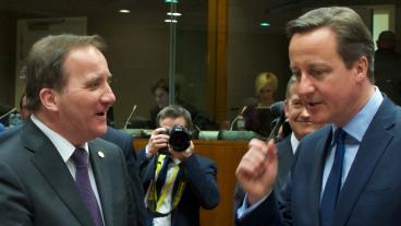Stefan Löfven och David Cameron.