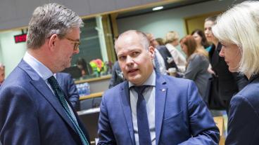 Morgan Johansson måste svara på frågor om EU:s upphovrättsdirektiv. (Arkivbild)