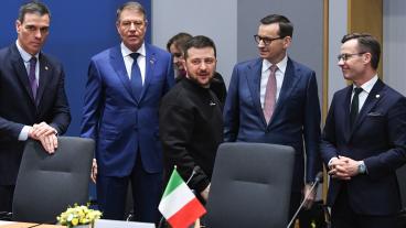 Den ukrainske presidenten Volodymyr Zelenskyj besökte torsdagens EU-toppmöte i Bryssel.