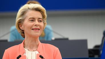 Ursula von der Leyens i Europaparlamentet i Strasbourg på onsdagen.