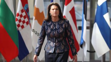 Inget beslut togs om ytterligare sanktioner mot Ryssland när utrikesminister Ann Linde träffade sina EU-kollegor i Bryssel på måndagen. 