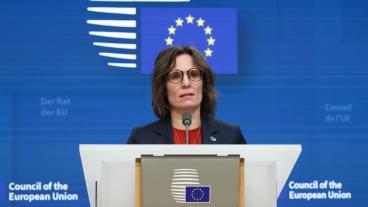 EU-minister Jessika Roswall (M) ledde måndagens EU-ministermöte i Bryssel.