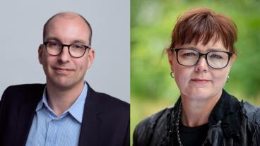 Claude Guiron och Anette Rosengren från företaget Philip Morris Norden.