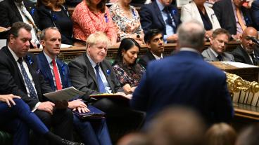 Protesterna från det egna partiet blev till slut för stora för Boris Johnson som avgår som Tory-ledare. Arkivbild.