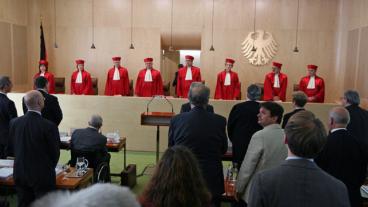 Författningsdomstolen i tyska Karlsruhe hade tidigare tillfrågat EU-domstolen råd i frågan. Arkivbild.