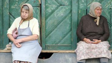 EU-kommissioen vill se en kraftigt höjd pensionsålder. Arkivbild, äldre i Rumänien.