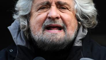 Beppe Grillos Femstjärnerörelse fick i parlamentsvalet 2013 närmare 8,7 miljoner röster. Arkivbild.