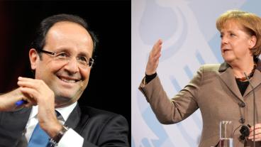 Ett nytt radarpar? Den nyvalde franske presidenten François Hollande och tyska förbundskanslern Angela Merkel.