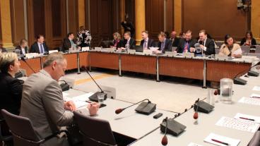 EU-nämnden i februari där dörrarna stängdes för journalister och allmänhet.