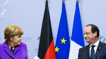 Merkel och Hollande träffas på fredag - Europadagen i Stralsund i norra Tyskland. Arkivbild.
