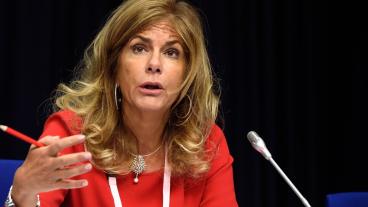 Emma Marcegaglia, ordförande för Business Europe. Arkivbild.