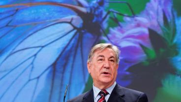 EU-kommissionär Karmenu Vella med ansvar för miljö-, fiske- och havsfrågor