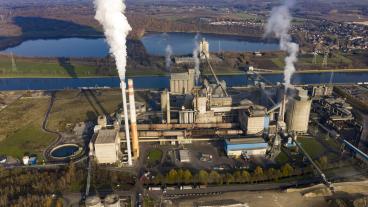 En cementfabrik i belgiska Obourg. Arkivbild.