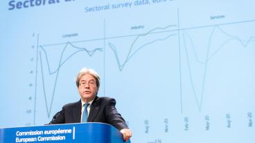 EU:s ekonomikommissionär Paolo Gentiloni. 