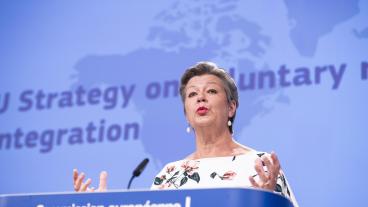 EU:s migrationskommissionär Ylva Johansson (S). 