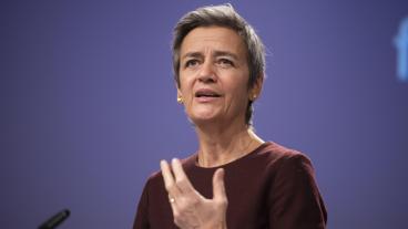 EU:s konkurrenskommissionär, den danska liberalen Margrethe Vestager. 