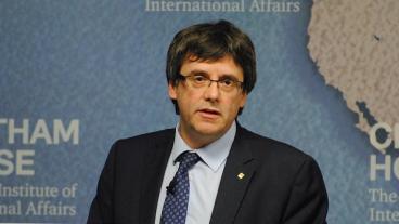 Den avsatte katalanska presidenten Carles Puigdemont ser valet som en katalansk seger över den spanska monarkin. Bilden har beskurits. 
